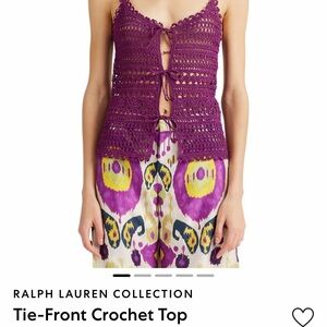 Ralph Lauren Purple Label New with Tags crochet top
